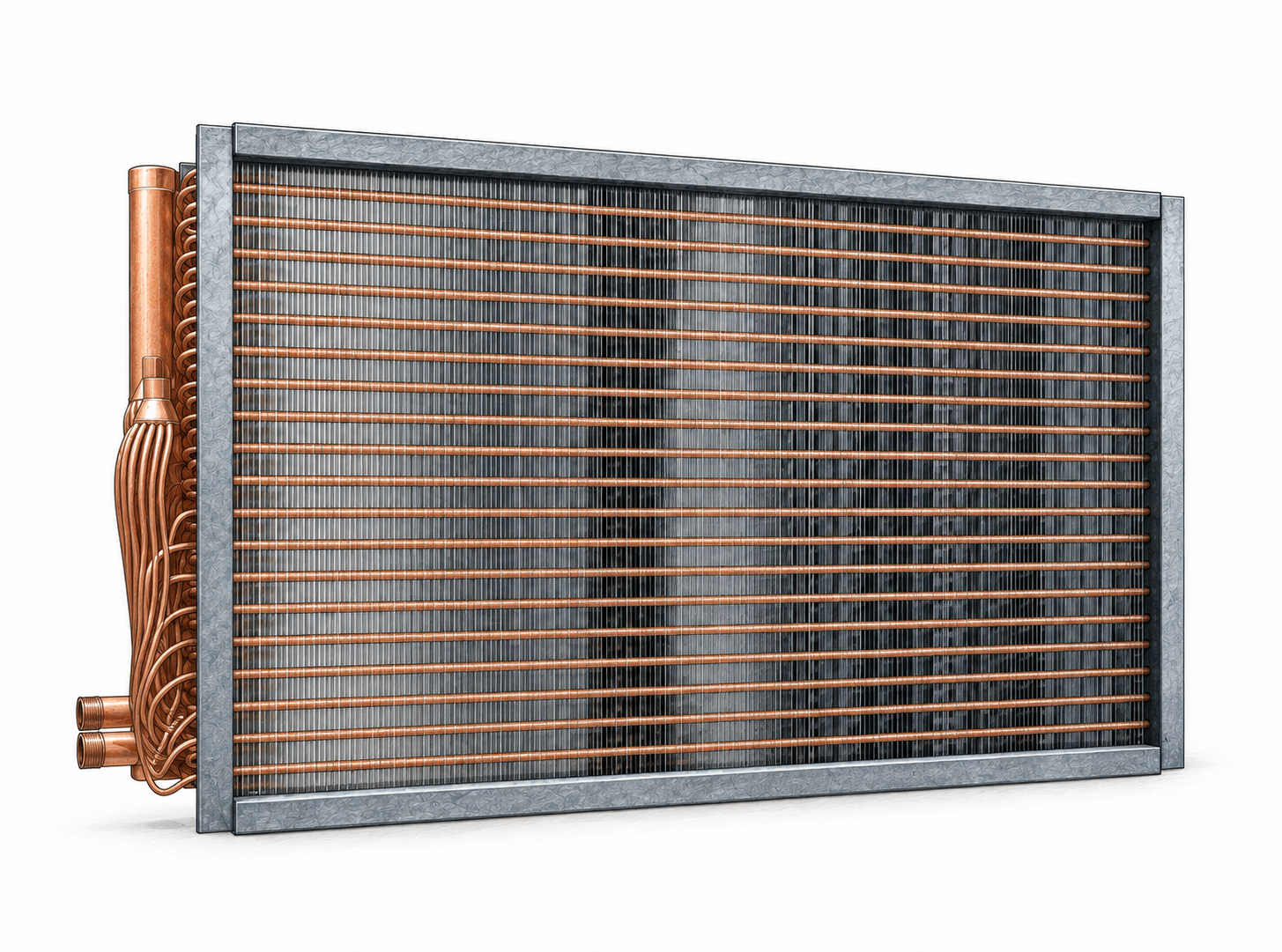 Coil evaporador — ilustración de una construcción típica