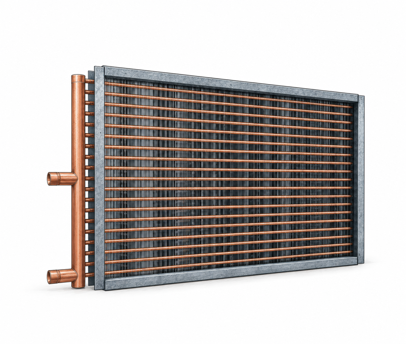Coil de vapor — ilustración de una construcción típica